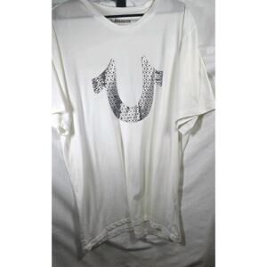 True Religion Men's Horseshoe Logo Tee T-Shirt Size 2XL White